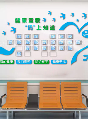 医院亚克力健康宣教文化墙科室