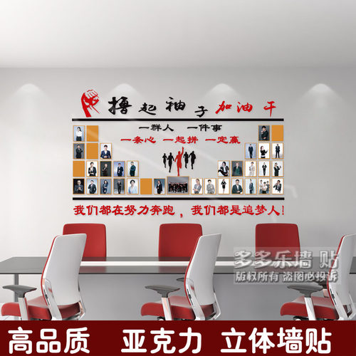 亚克力立体墙贴 公司企业文化 团队风采  员工风采 文化墙 照片墙 - 图2