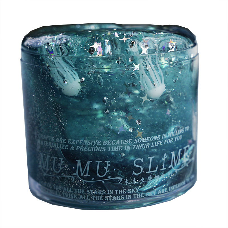 静寂の海 蓝色晕染水母水晶泥木木史莱姆slime起泡胶儿童橡皮泥,淘宝优惠券,粉丝福利购,淘宝优惠卷