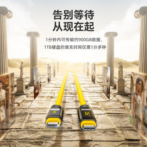 Aohi奥海240W阿多尼斯USB4全功能4雷电iPhone17pro16数据线120Gbps闪充双头typec车载8K5A充电线视频投屏ctoc - 图0