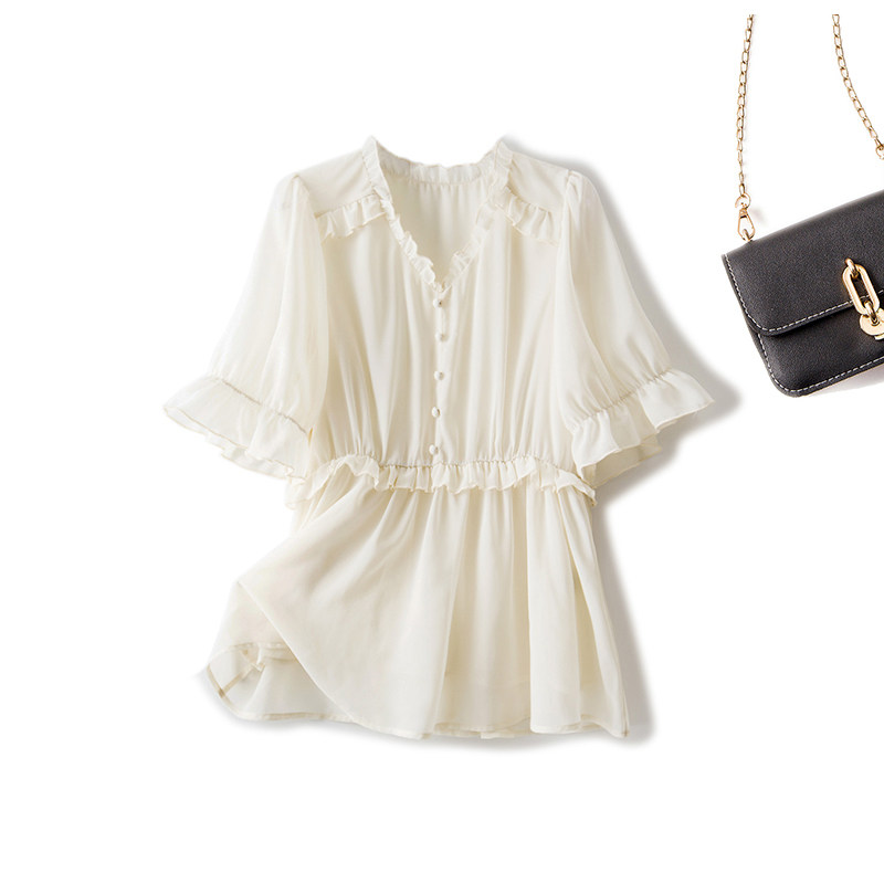  伊自尚服饰蕾丝衫/雪纺衫