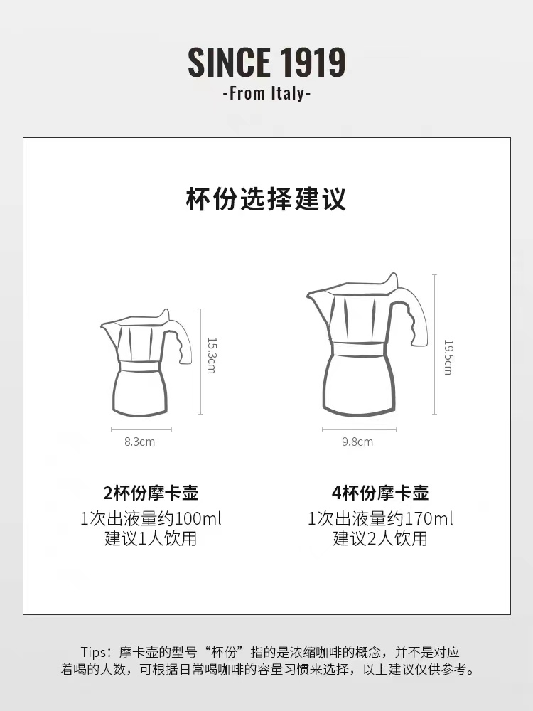 官方授权Bialetti比乐蒂摩卡壶双阀高压煮咖啡壶家用意式特浓户外 - 图2