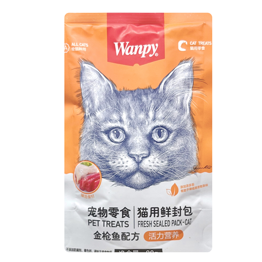 Wanpy顽皮鲜封包成幼猫咪零食罐头增肥发腮营养补水猫条鲜肉湿粮 - 图3