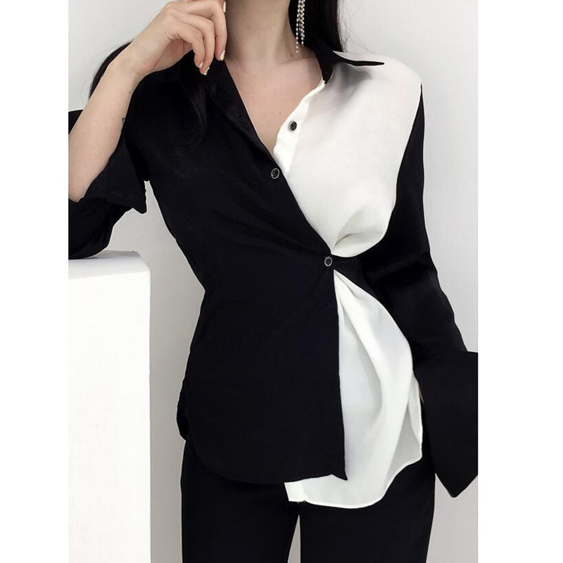 不对称设计感衬衫短袖Irregular Short Sleeve Shirt