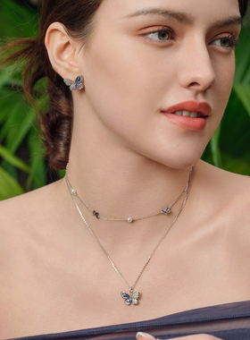 「新品」Fellala/翡拉拉「蝴蝶」925银项链高级感首饰官方女配饰