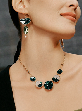 Fellala/翡拉拉「绿光3.0」系列几何项链时尚颈链首饰