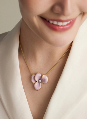 Fellala/翡拉拉「兰心」系列原创设计高级感悦己项链时尚蝴蝶兰女