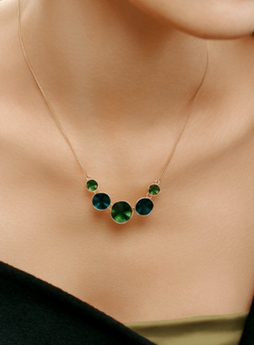 Fellala/翡拉拉「绿光3.0」系列几何项链时尚潮设计颈链