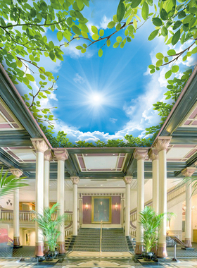 天花板贴纸自粘屋顶3d房顶遮丑