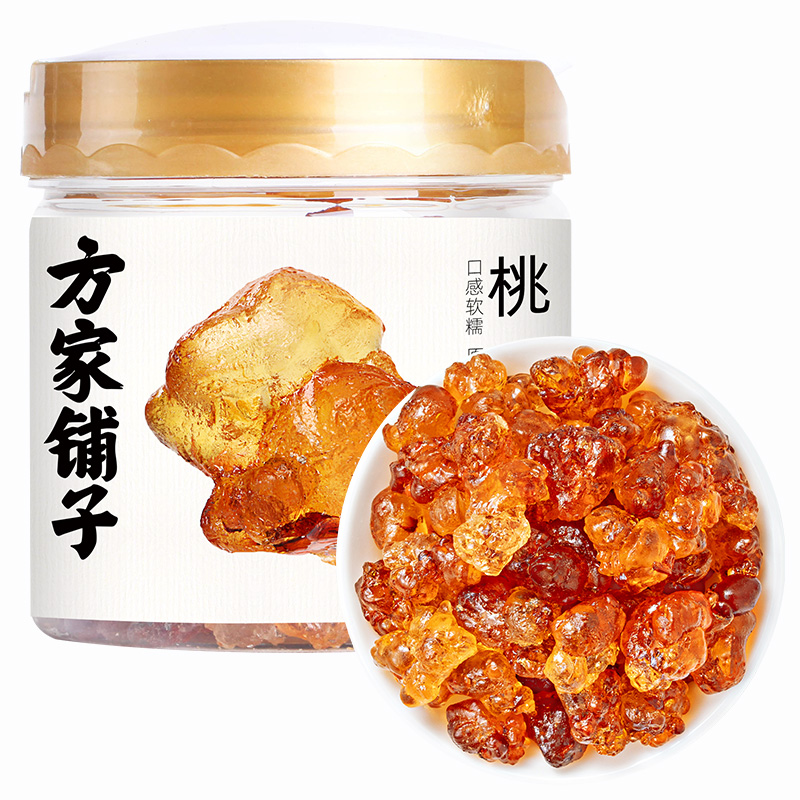 方家鋪子桃膠200g瓶裝可搭拉絲雪燕皂角米桃膠羹無雜質大顆粒食用_方家鋪子旗艦店_傳統滋補營養品