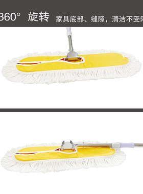 墩布大拖把懒人平板大号家用木地板瓷砖地吸水一拖净替换布夹固式
