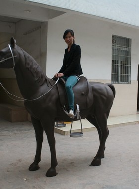 静态黑白雕塑门口摆件仿真动物