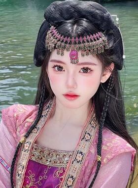 亚佳乐合金古风额头链