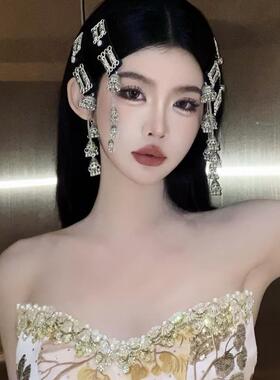 易梦玲同款~银色流苏发饰民族风发夹边夹刘海夹子草原蒙古族旅游