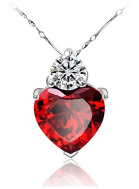 日韩风百搭水晶短款吊坠锁骨链