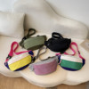 Summer outdoor lightweight multi-functional contrasting color mobile phone chest bag