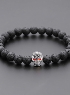 2020 Classic Skull Men Bracelet Pave Cubic Zirconia Vintage
