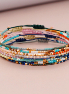 Go2boho Seed Beads Tiny Bracelets For Women Boho Pulseras