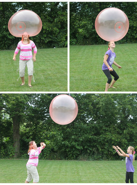 1PC Solid Inflatable Squeeze Ball Transaparent Bubble Ball