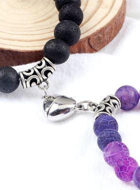 Hot Sale 2Pcs/Set Beads Bracelet For Lovers Natural Stone