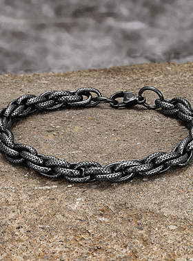 European American retro Bracelet black dot pattern hip hop