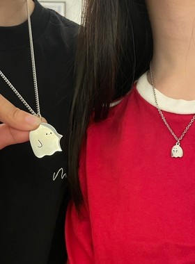 Cute Ghost Little Monster Necklace Lover Couple Necklaces