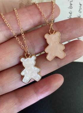 Korean Fashion Bear Necklace For Women Girl Cute Lovely
