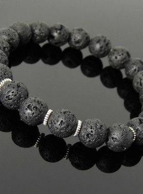 2020 Fashion New Tiger Eye Lava Stone Beaded Bracelet Men