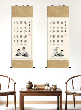中医养生医家病家十要中式装饰画