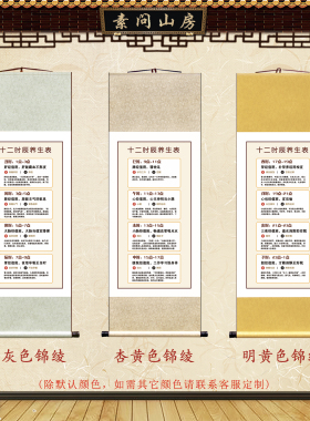 十二时辰养生表中医馆医院装饰画