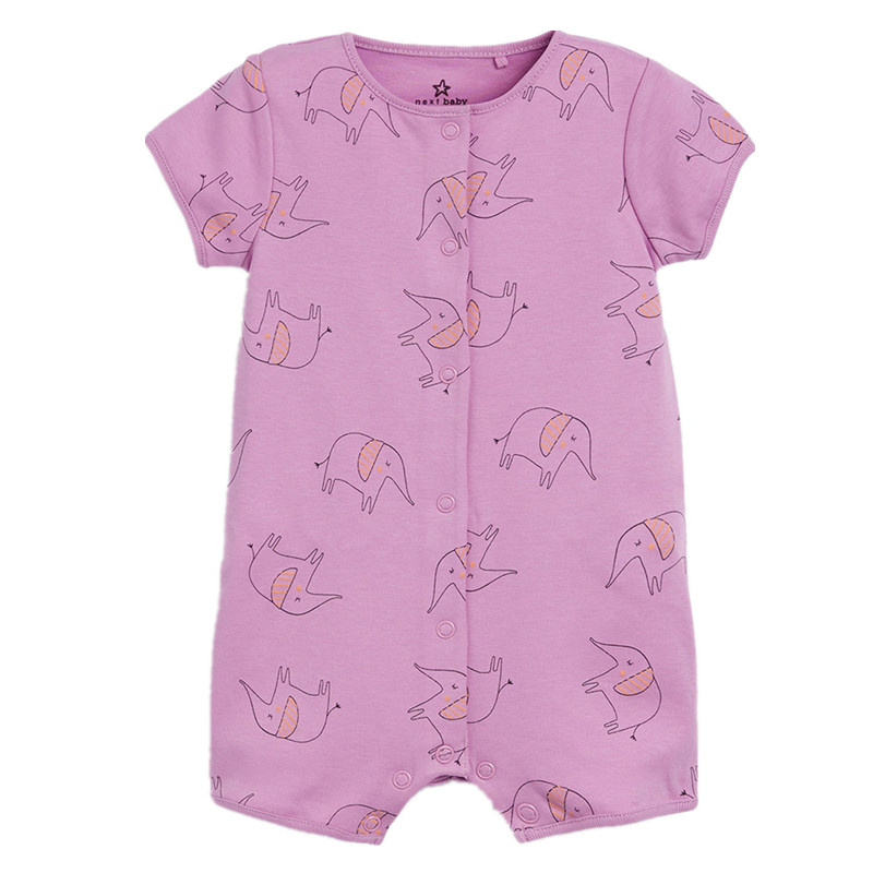 现货NEXT童装男女宝婴儿独角兽大象长颈鹿爬服哈衣短袖连体衣4件,淘宝优惠券,粉丝福利购,淘宝优惠卷