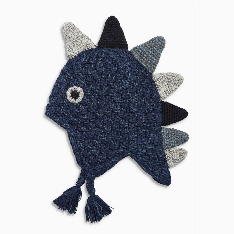 【现货】英国NEXT正品蓝色恐龙帽冬天加厚针织帽保暖护耳儿童帽子,淘宝优惠券,粉丝福利购,淘宝优惠卷