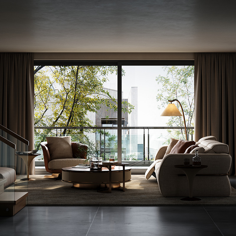 TAZA 意式轻奢布艺沙发 别墅全屋搭配客厅系列 现代简约功能沙发 - 图2