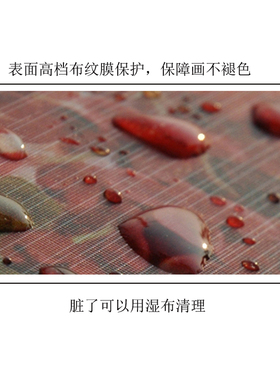 单幅餐馆小清新风红苹果装饰画