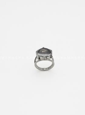 kammerhopa 设计师品牌925银骷髅骨骼蝴蝶双环戒指新品男女情侣款