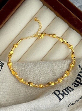 沙金拉丝猫眼蹦迪扭扭珠手链女