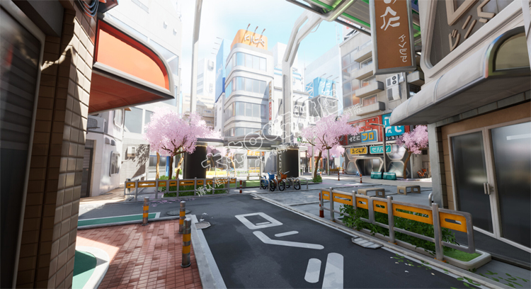 Tokyo Stylized Environment 模块化卡通东京街道场景 虚幻UE5.2 - 图1