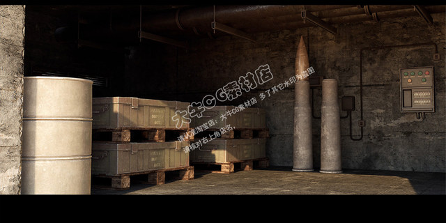 UE4 Unreal 5 Outpost and Bunker Environment Military Outpost Radar Station