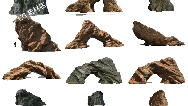 3dmax stone model stone mountain rock boulder material maya/c4d/u3d/ue4/zb/blender