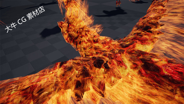 UE4/UE5 Unreal Birds and Beasts Flame Bird Flame Bird game animal characters are bound with actions