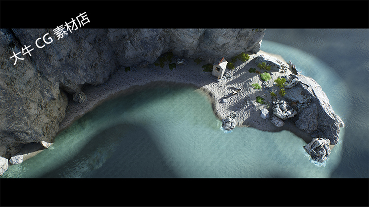 UE4虚幻5.3写实悬崖山脉沙滩海岛海岸线场景Beach Island-图0