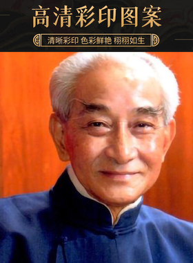 南怀瑾先生画像定制木相框装饰画