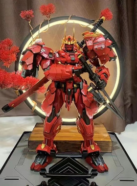 高达模型手办展示装饰大红灯圈电池款USB接口款红异端拼装效果摆