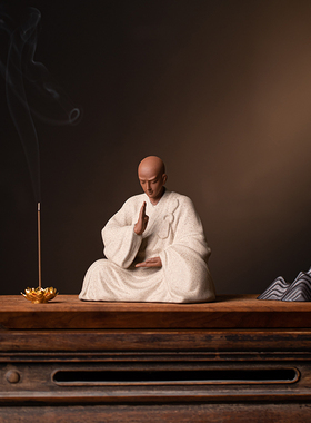 禅意摆设外贸人物装饰品茶道紫砂