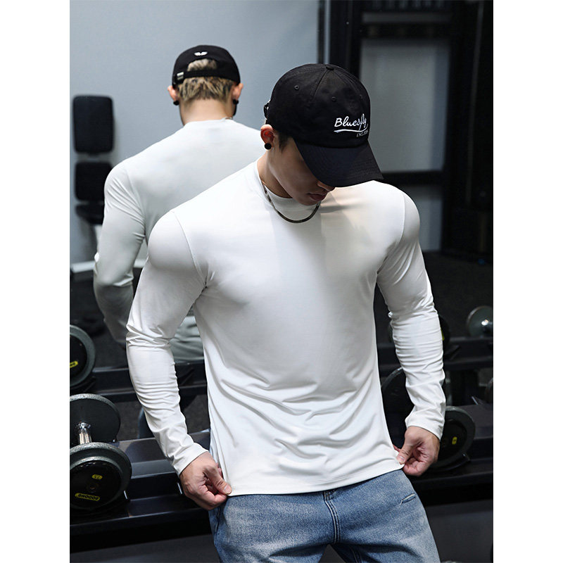 BLUESFLY运动长袖T恤男秋季高弹圆领速干健身衣服修身紧身打底衫,淘宝优惠券,粉丝福利购,淘宝优惠卷