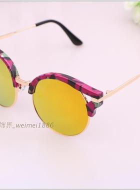 圆脸明星款韩国复古大框个性墨镜