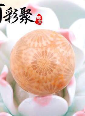 化石珊瑚玉散珠饰品配件南红玛瑙