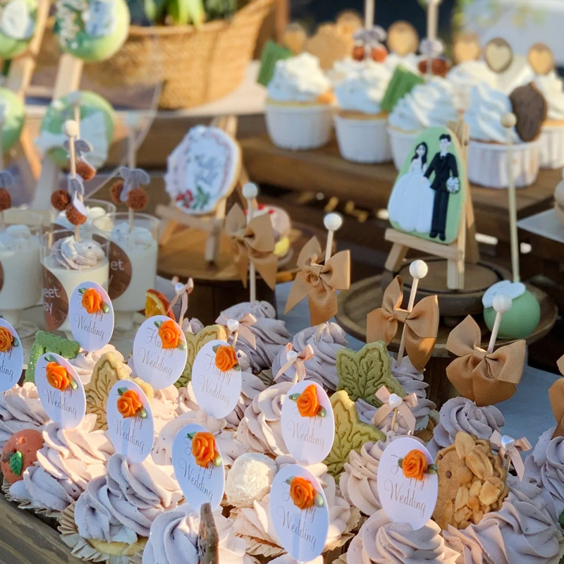 生日甜品台 美拉德色系咖啡 巧克力棕插牌纸杯蛋糕插件,淘宝优惠券,粉丝福利购,淘宝优惠卷