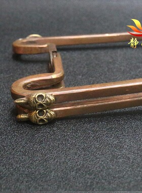 纯铜架子底座藏式居家手工紫铜