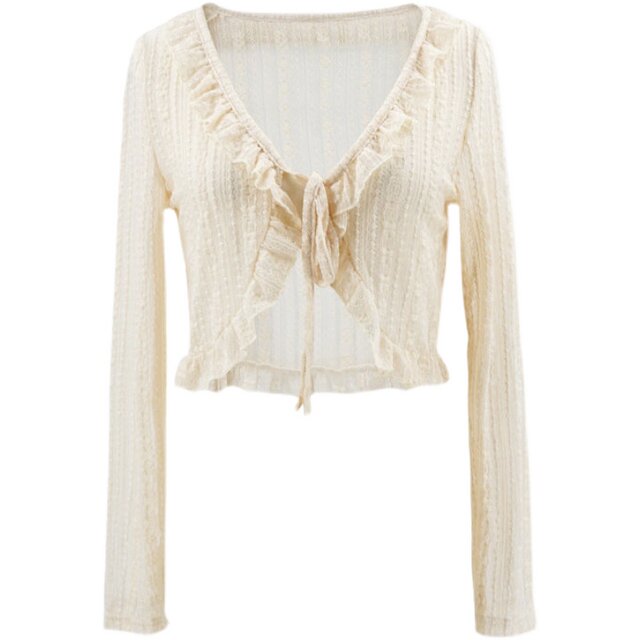 Zhang Mi Tang ເບິ່ງ retro, ອ່ອນໂຍນ, elegant ແລະ breathable cardigan